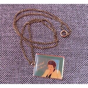 Vintage 1980s Michael Jackson Necklace Gold Tone 9” Chain